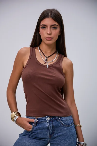 Musculosa Basica Morley Choco L26-3021