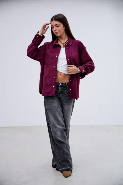 Sobrecamisa Gamuza Violeta L26-3317