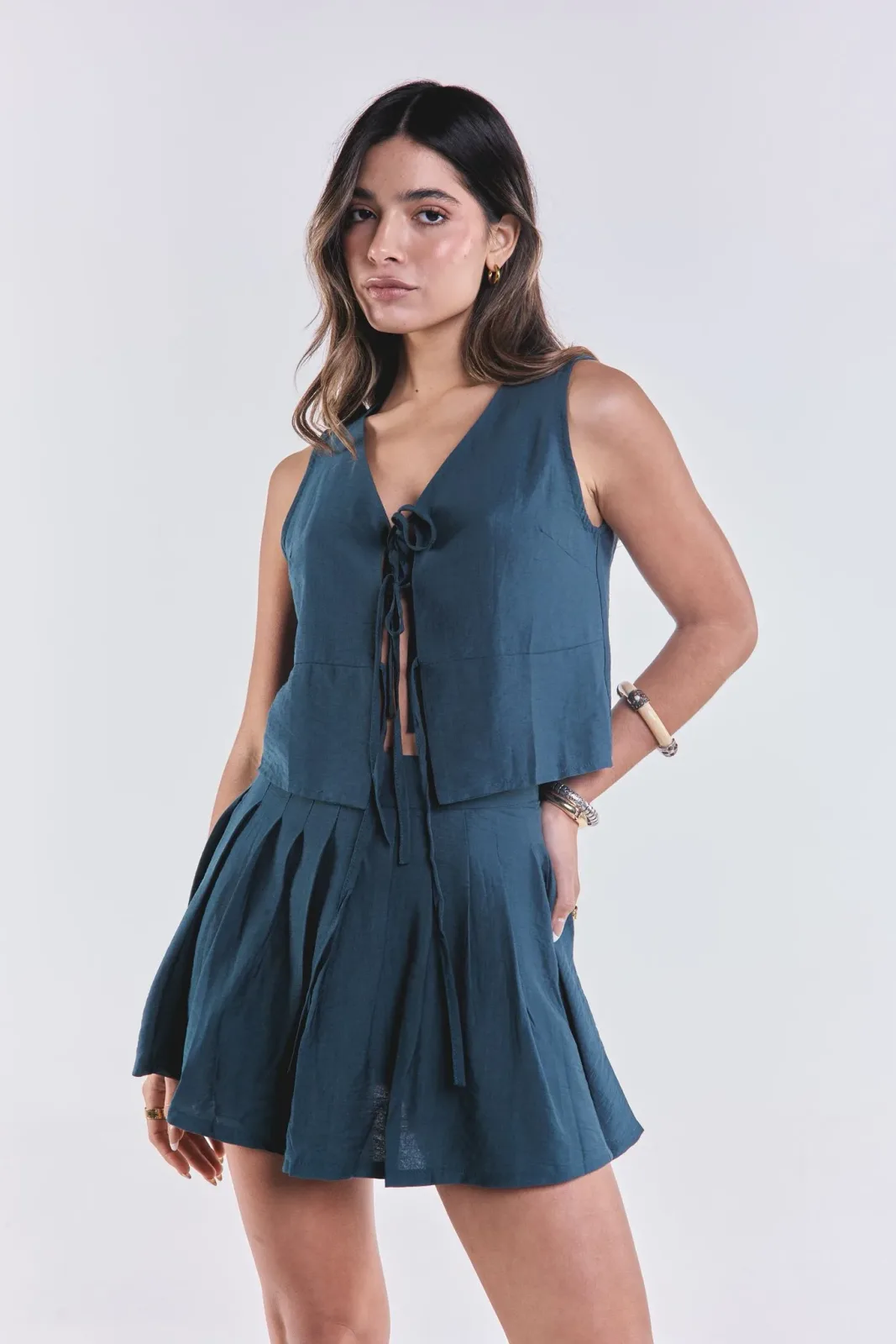 Short Pollera Luz Verde L26-3079B