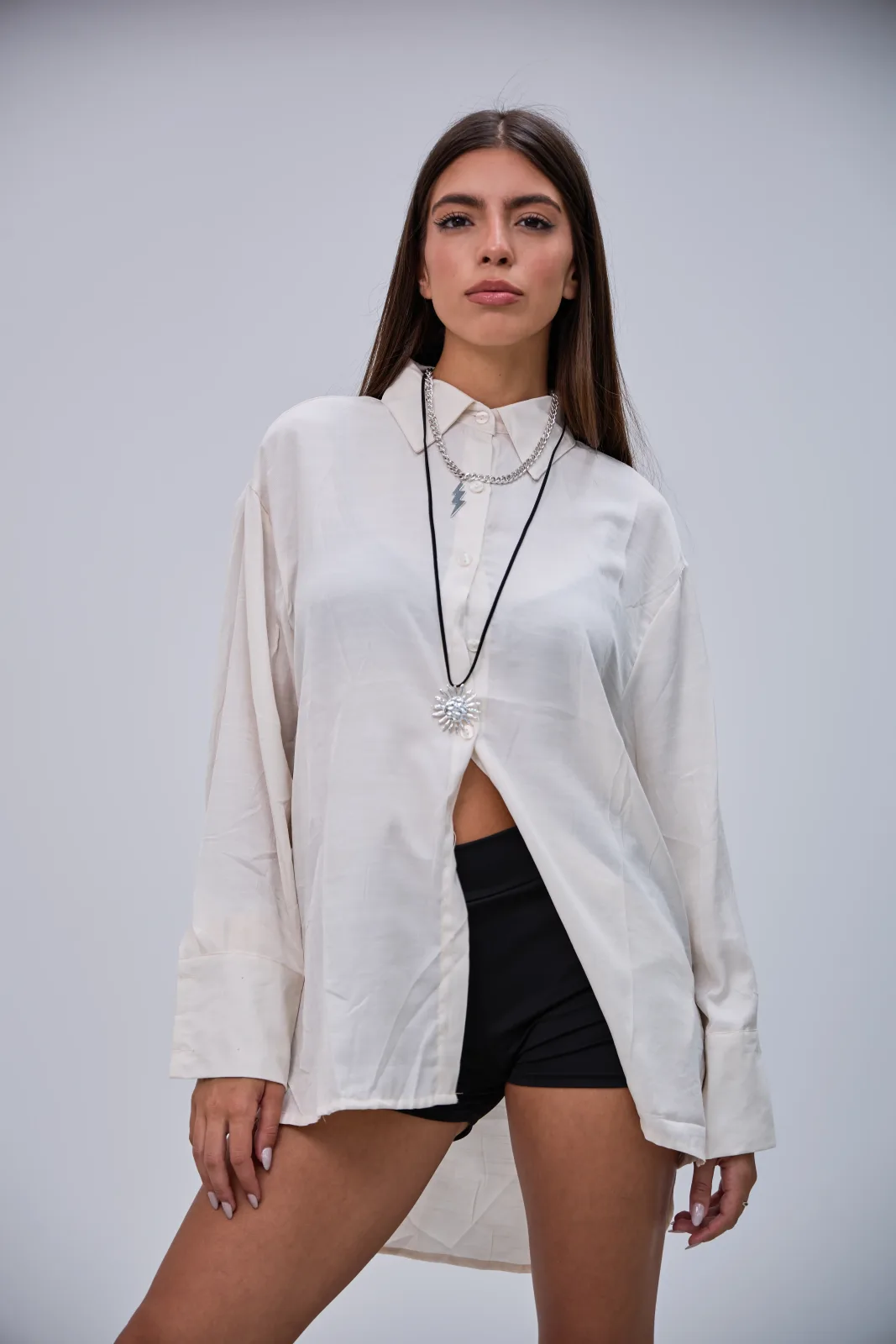 Camisa Lisa Beige L26-3307